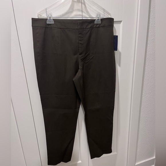 NYDJ NWT AUTHENTIC GANACHE (BROWN) SLIMMING FIT ANKLE CUT PANTS - Picture 1 of 17